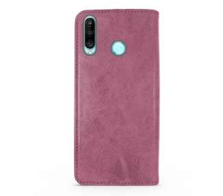 Funda Tapa con Tarjetero Compatible con Huawei P30 Lite Polipiel