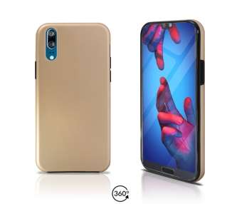 Funda Doble Compatible con Huawei P20 Silicona Delantera y Trasera 360