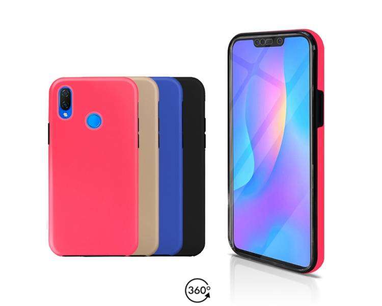 Funda Doble Compatible con Huawei P SMART PLUS Silicona Delantera y Trasera 360