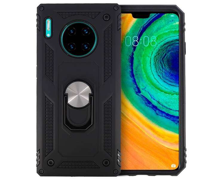 Funda Aluminio Antigolpe Compatible Con Huawei Mate 30 Pro Imán Soporte Anilla 