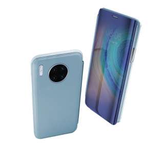 Funda Flip con Stand Compatible para Huawei Mate 30 Pro Clear View