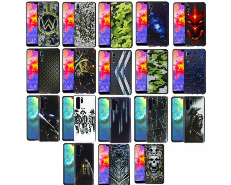 Funda Compatible con Huawei Mate 20 Pro Gel Dibujos Surtidos