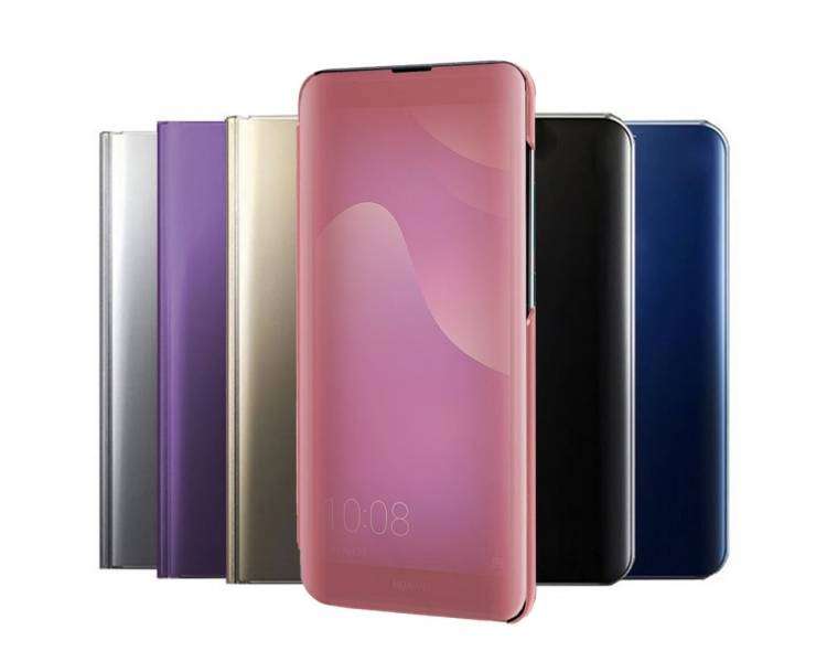 Funda Flip con Stand Compatible para Huawei Y6 2018 , Honor 7A Clear View