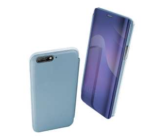 Funda Flip con Stand Compatible para Huawei Y6 2018 , Honor 7A Clear View