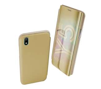 Funda Flip con Stand Compatible para Huawei Y5 2019 Clear View