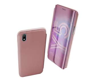 Funda Flip con Stand Compatible para Huawei Y5 2019 Clear View