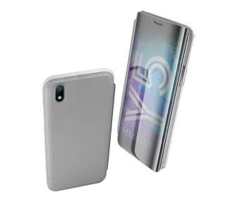 Funda Flip con Stand Compatible para Huawei Y5 2019 Clear View