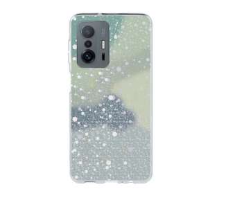 Funda Gel Transparente Purpurina Protección Cámara 3D para Xiaomi Mi 11 T,T Pro 