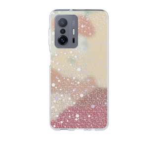 Funda Gel Transparente Purpurina Protección Cámara 3D para Xiaomi Mi 11 T,T Pro 