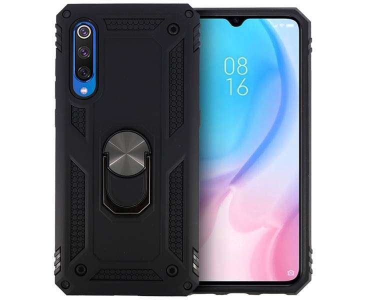 Funda Aluminio Antigolpe para Xiaomi Mi 9 con Imán y Soporte de Anilla 360º