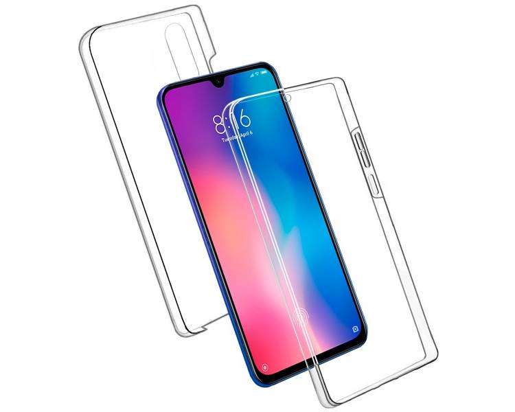 Funda Doble Compatible con Xiaomi Mi 9 Silicona Transparente Delantera y Trasera