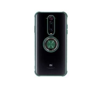 Funda Gel Antigolpe para Xiaomi Mi 9T con Imán y Soporte de Anilla 360º