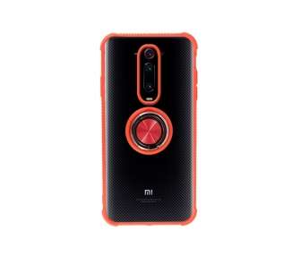 Funda Gel Antigolpe para Xiaomi Mi 9T con Imán y Soporte de Anilla 360º