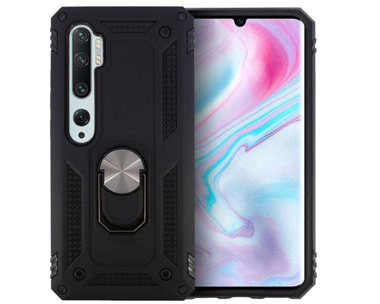 Funda Aluminio Antigolpe para Xiaomi Mi Note 10 Imán y Soporte de Anilla 360º