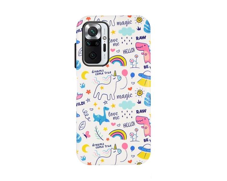 Funda Gel Doble Capa Compatible para Xiaomi Redmi Note 10 Pro- Unicornio