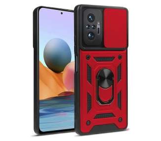 Funda con Anilla y Cámara Deslizante para Xiaomi Redmi Note 10 Pro con Imán