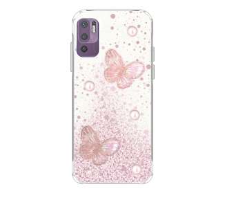 Funda Gel Transparente Purpurina Relieve Compatible para Xiaomi Redmi Note 10 5G