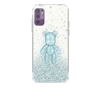 Funda Gel Transparente Purpurina Relieve Compatible para Xiaomi Redmi Note 10 5G