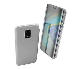 Funda Flip con Stand Compatible para Xiaomi Redmi Note 9T Clear View