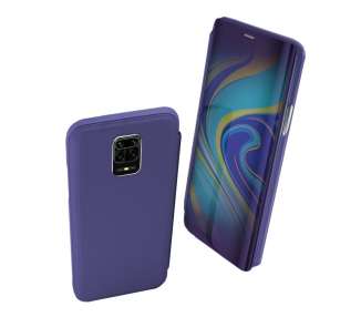 Funda Flip con Stand Compatible para Xiaomi Redmi Note 9T Clear View