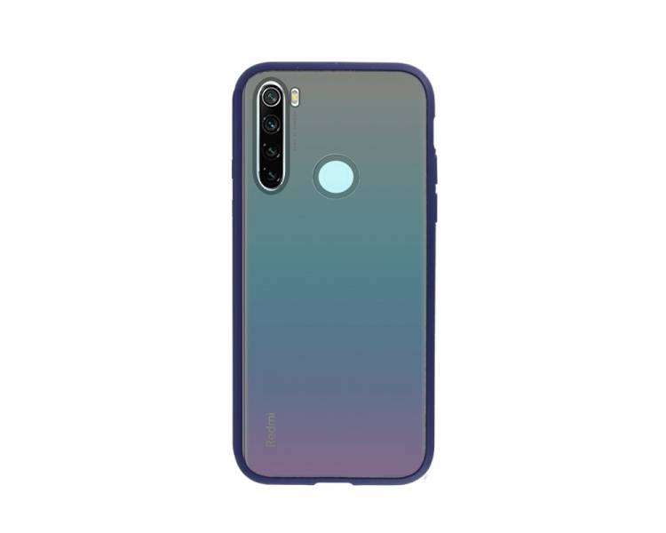 Funda Gel Compatible con Xiaomi Redmi Note 8 Smoked con borde de color