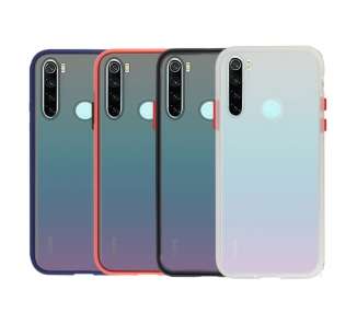 Funda Gel Compatible con Xiaomi Redmi Note 8 Smoked con borde de color