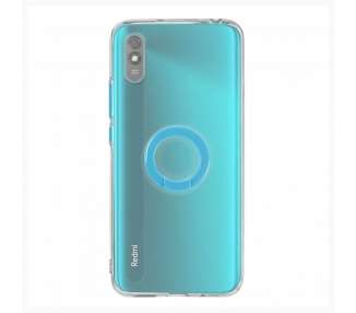 Funda Compatible con Xiaomi Redmi 9A Transparente con anilla