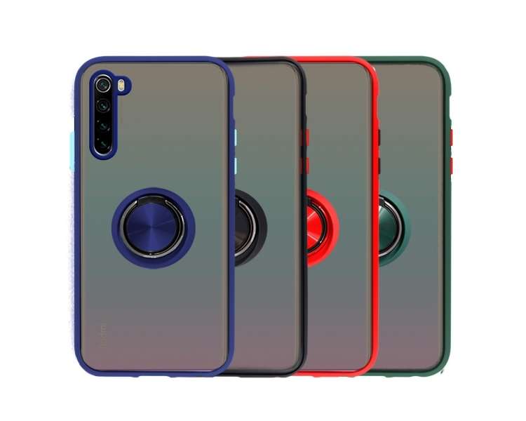 Funda Gel Compatible con Xiaomi Redmi 9A Iman con soporte Smoked