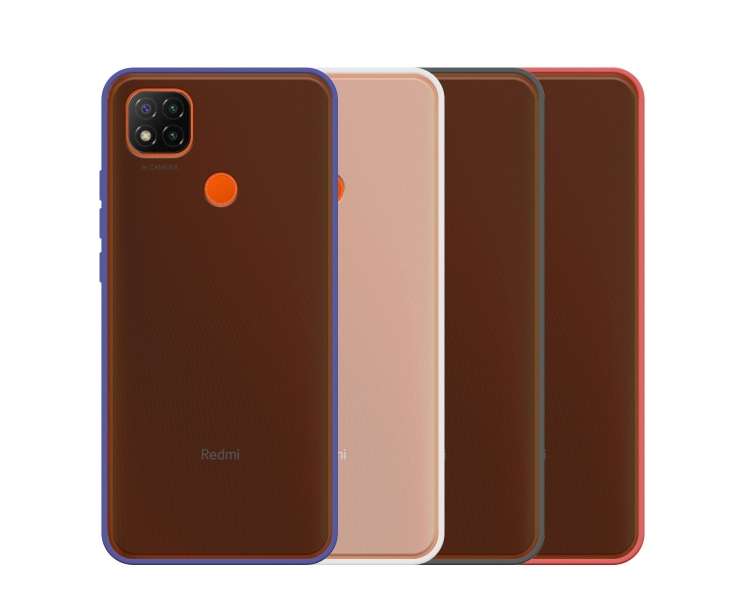 Funda Gel Compatible con Xiaomi Redmi 9T,M3 Smoked con borde de color