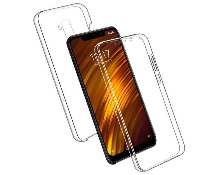 Funda Doble para Pocophone F1 Silicona Transparente Delantera y Trasera