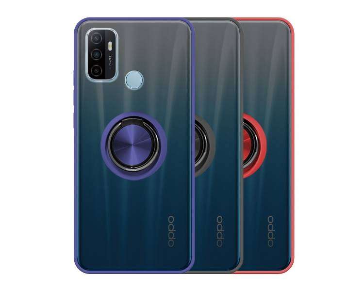 Funda Gel Compatible para Realme C21 Imán con soporte Smoked