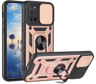 Funda con Anilla y Cámara Deslizante Compatible para Oppo A54-5G,A74-5G con Imán