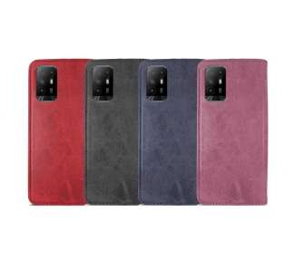 Funda Tapa con Tarjetero Compatible con Oppo A74 4G Polipiel