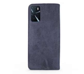 Funda Tapa con Tarjetero Compatible con Oppo A16 Polipiel