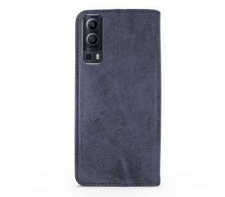 Funda Tapa con Tarjetero Compatible con Vivo Y72-5G Polipiel