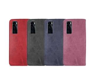 Funda Tapa con Tarjetero Compatible con Vivo Y93 Polipiel