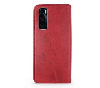 Funda Tapa con Tarjetero Compatible con Vivo Y93 Polipiel