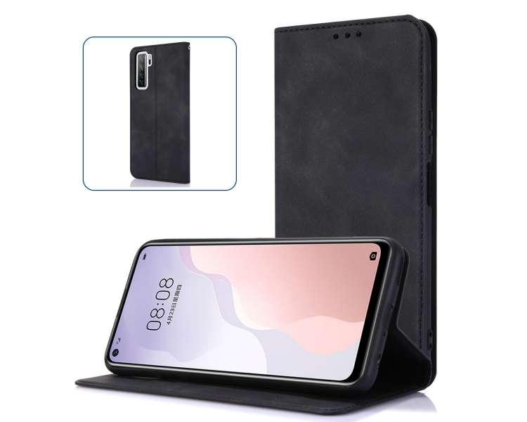 Funda Tapa con Tarjetero Compatible con Alcatel 1S 2020 Polipiel