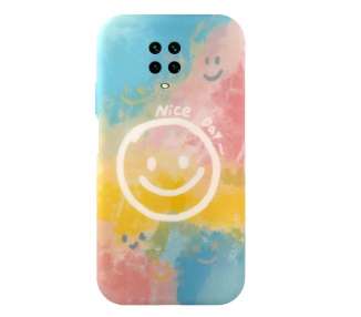 Funda Silicona Suave Elástica 4 Dibujos Compatible con Xiaomi Redmi Note 9S