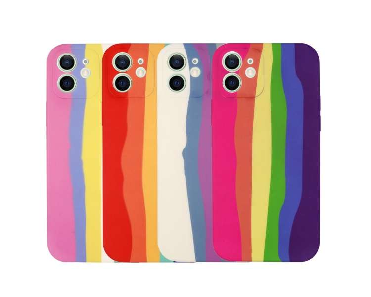 Funda Silicona Suave Elástica Arcoíris Compatible con Samsung Galaxy A32-5G