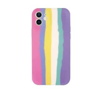 Funda Silicona Suave Elástica Arcoíris Compatible con Samsung Galaxy A32-5G