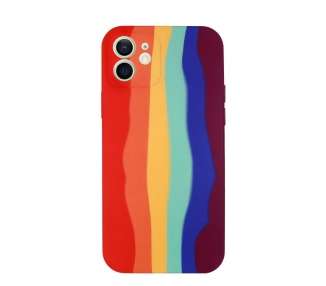 Funda Silicona Suave Elástica Arcoíris Compatible con iPhone 12 Pro Max