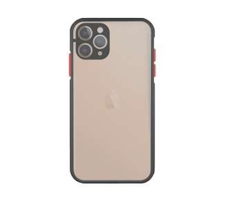 Funda Gel Compatible para iPhone 11 Pro Smoked con borde de silicona