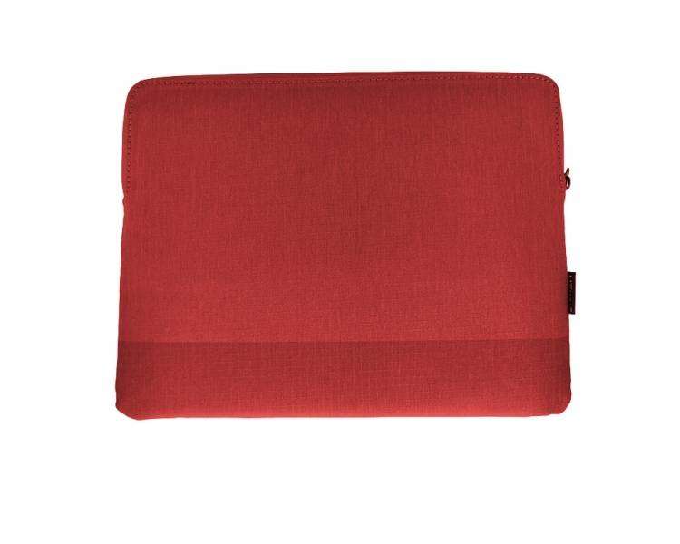 Bolsa Tela con Cremallera Acolchado para Portatil-Tablet 13"-14" ROJA