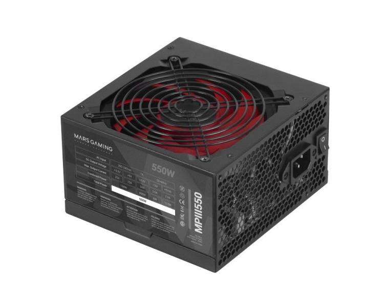 Fuente de alimentación mars gaming mpiii550/ 550w/ ventilador 12cm