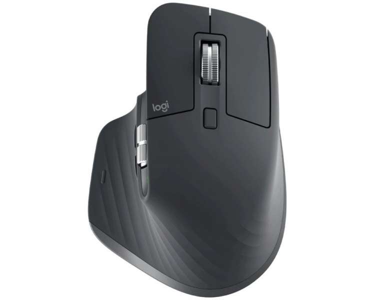 Ratón inalámbrico por bluetooth logitech mx master 3s/ batería recargable/ hasta 8000 dpi/ grafito