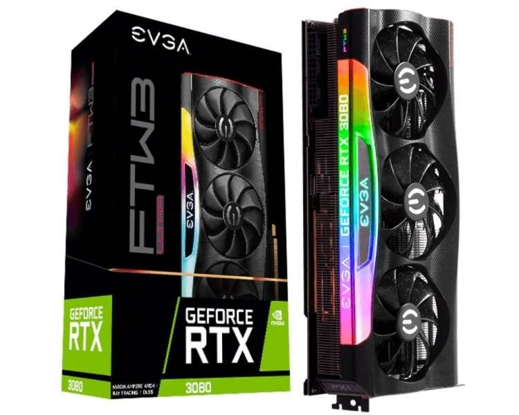 Tarjeta gráfica evga geforce rtx 3080 ftw3 ultra gaming/ 10gb gddr6x