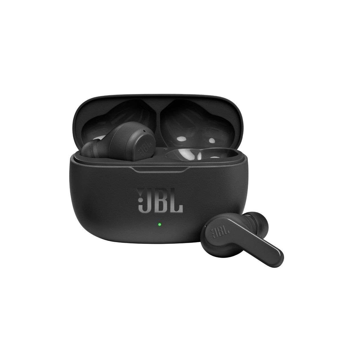 Auriculares bluetooth jbl wave 200tws con estuche de carga - autonomía 5h -  negros