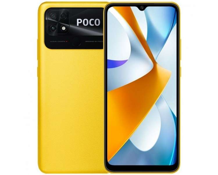 Smartphone xiaomi poco c40 4gb/ 64gb/ 6.71'/ amarillo poco