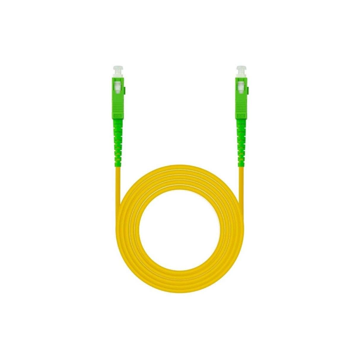 NANOCABLE 10.20.0010 - Cable de Fibra Óptica para Router SC/APC a SC/APC  Monomodo Simplex LSZH, Color Amarillo, 10 m : : Informática